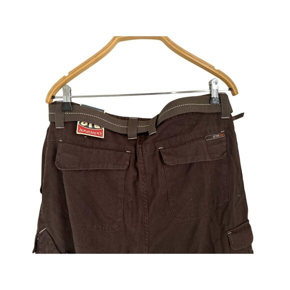 Vtg OTB Cargo Pants Brown Denim Carpenter Pants Hip Hop Baggy Skate - Picture 7 of 10